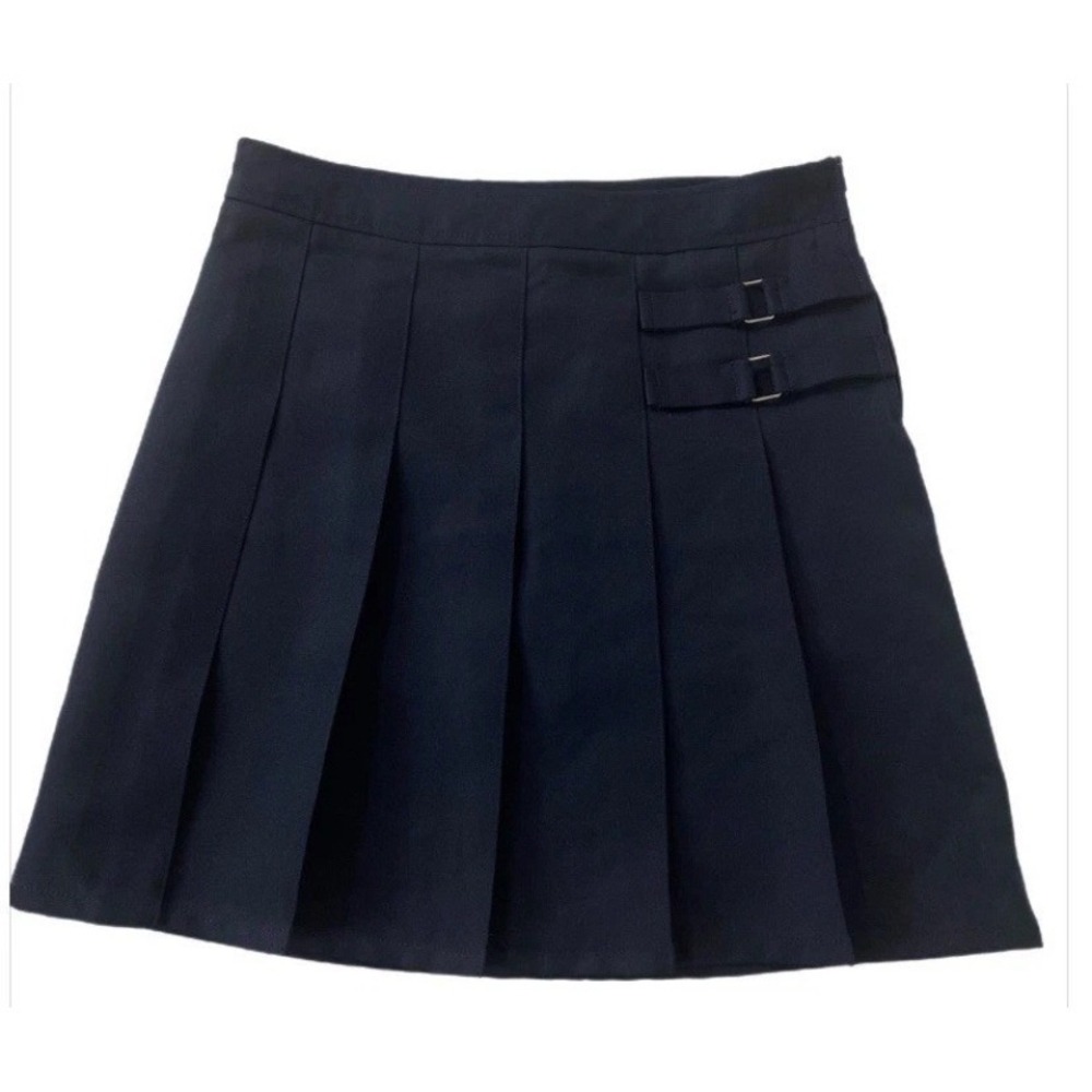 French Toast Pleated Skirt Girls‎ 12 Navy Blue School Uniform Buckle Classic